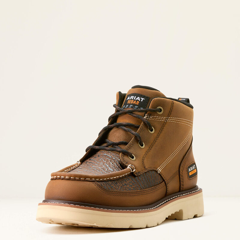 Ariat Distressed Brown/Sharkskin Print Rebar Lift Chukka Work Boots