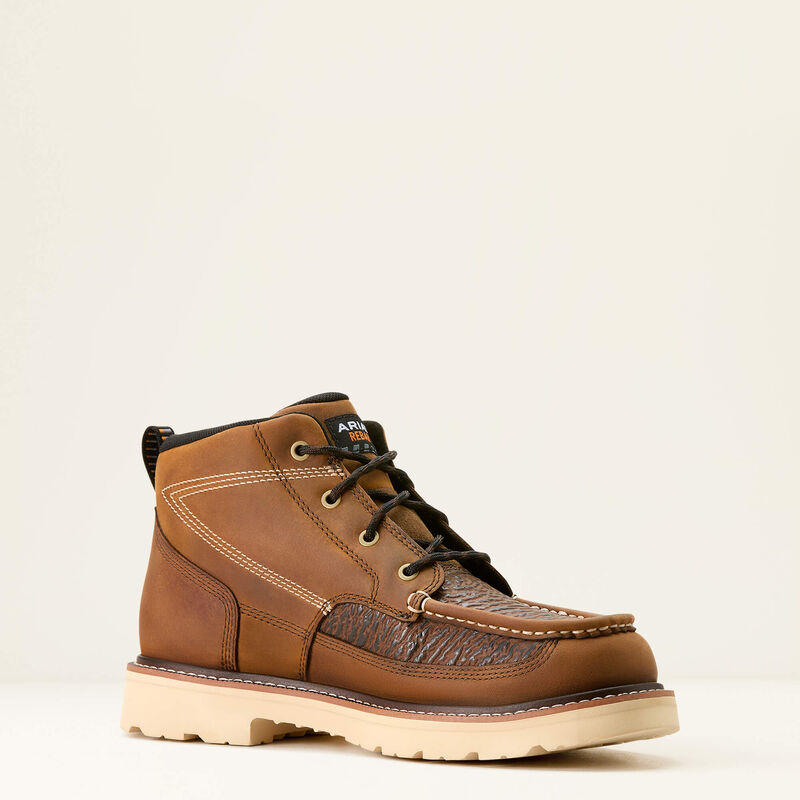 Ariat Distressed Brown/Sharkskin Print Rebar Lift Chukka Work Boots