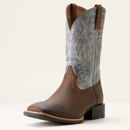 Ariat Earth/Glacier Blue Sport Wide Square Toe Cowboy Boots
