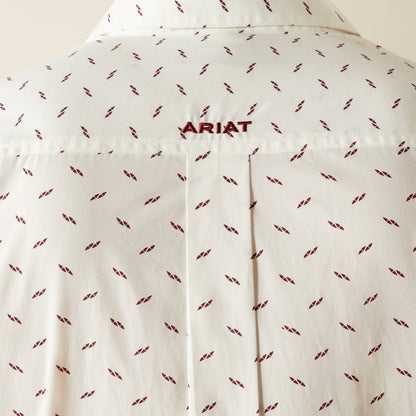 Ariat Grant Classic Fit White Print Shirt