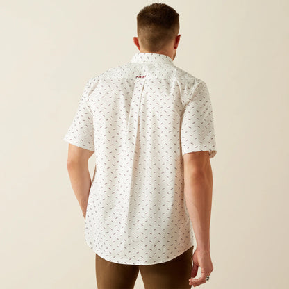 Ariat Grant Classic Fit White Print Shirt