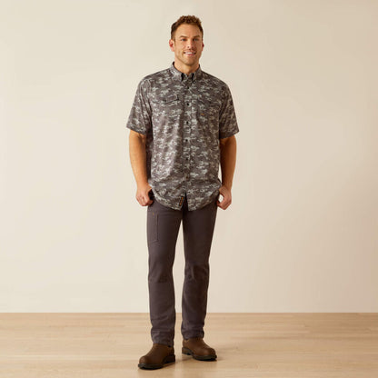 Ariat Charcoal Digi Camo Rebar Made Tough VentTEK DuraStretch Work Shirt