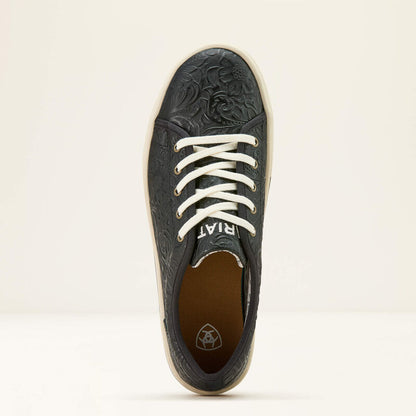 Arial Black Floral Emboss Skylar Shoes