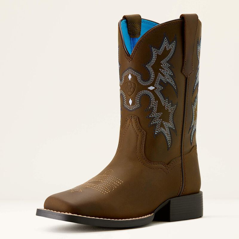 Ariat Distressed Brown Tombstone Wide Square Toe Western Boots
