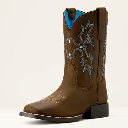 Ariat Distressed Brown Tombstone Wide Square Toe Western Boots