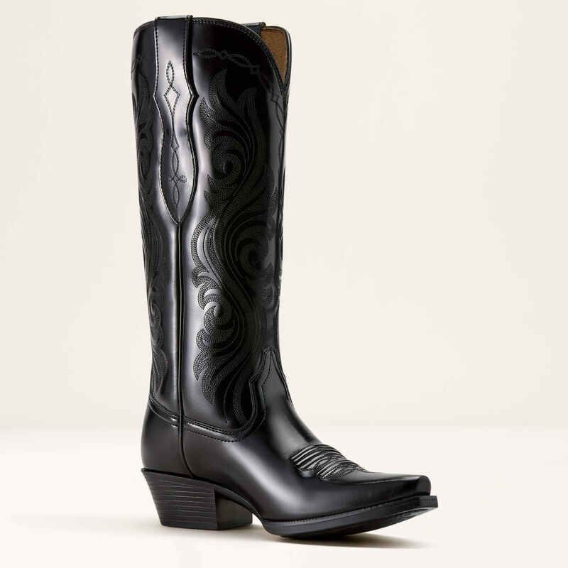 Ariat Glossy Black Taytum X Toe Western Boots