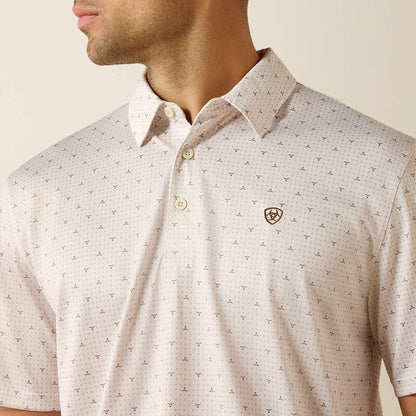 Ariat Moonbeam Steer Print All Over Print Classic Fit Polo