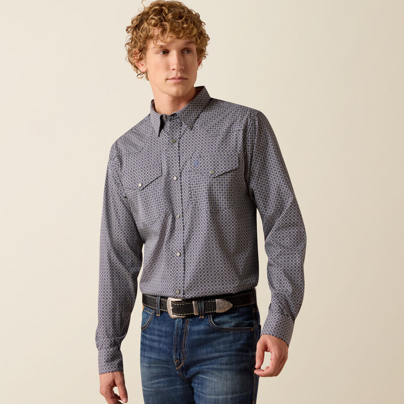 Ariat Wrinkle Free Dennis Fitted Snap Shirt