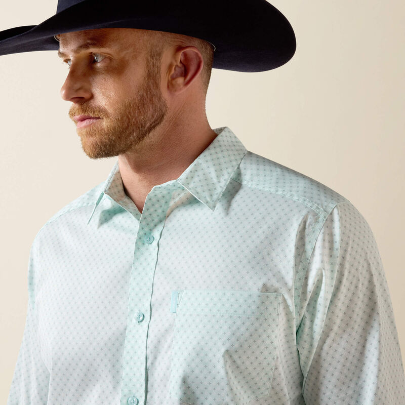 Ariat Blue Glow Southwest Crosses Everything Classic Fit Shirt