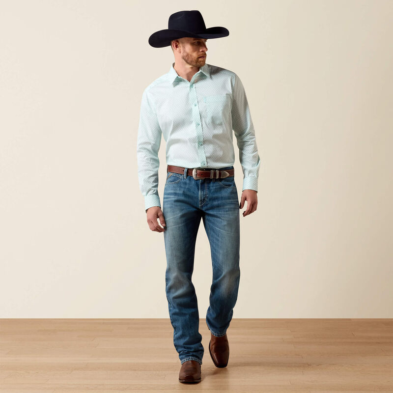 Ariat Blue Glow Southwest Crosses Everything Classic Fit Shirt