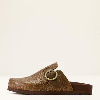 Ariat Brown Floral Emboss Country Mules