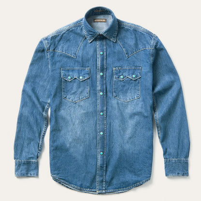 Stetson Turquoise Snap Denim Shirt