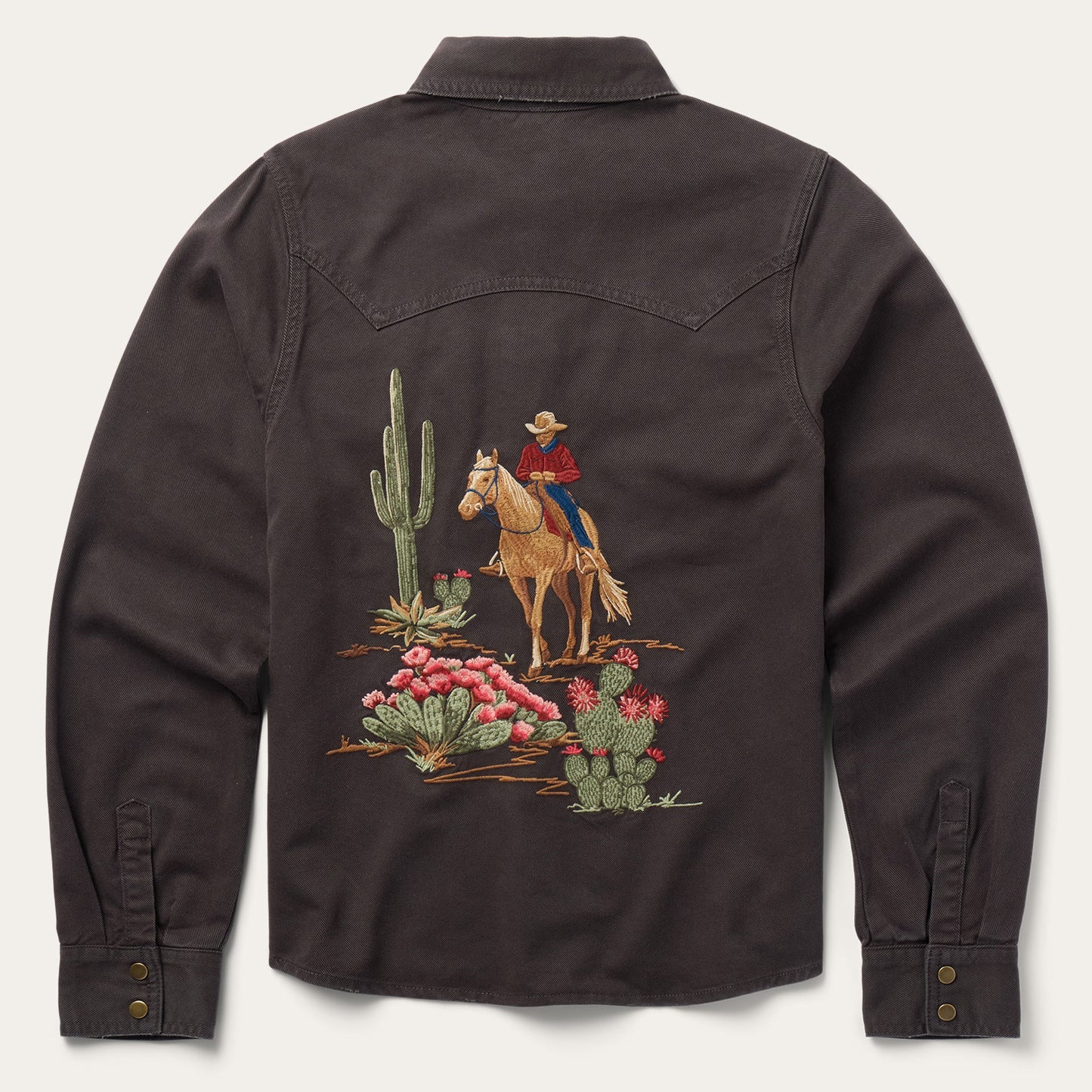 Stetson Desert Scene Embroidered Western Shirt