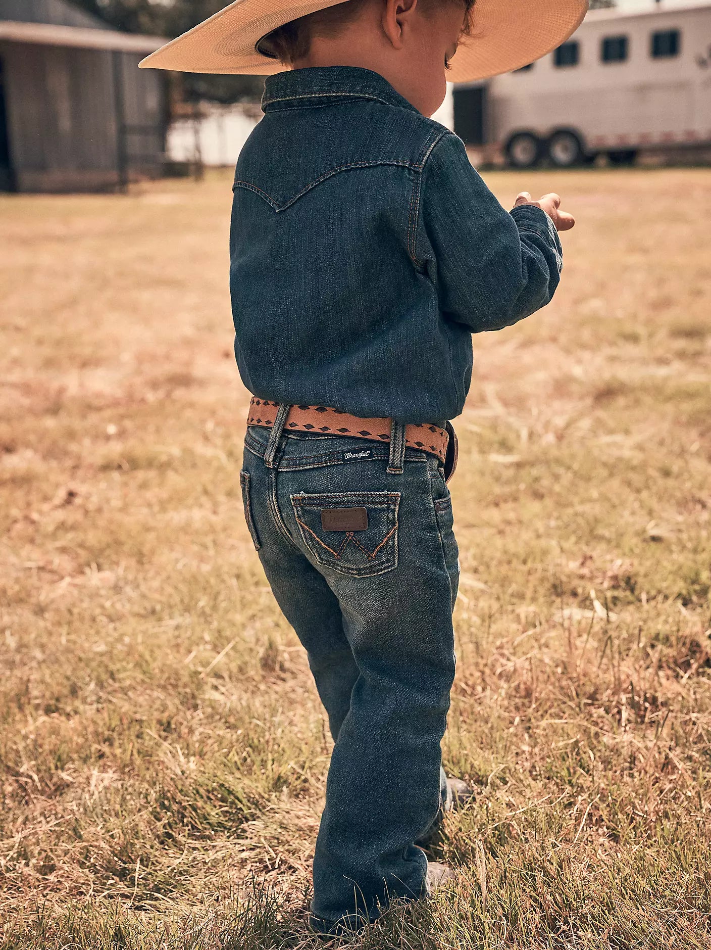 Wrangler Little Boy's Stitched Pocket Western Jean