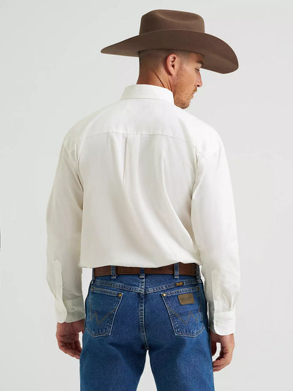 George Strait & Wrangler® National Patriot™ Button Down Solid Shirt