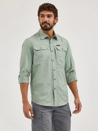 Wrangler 112360528 ATG Men's Mix Material Shirt