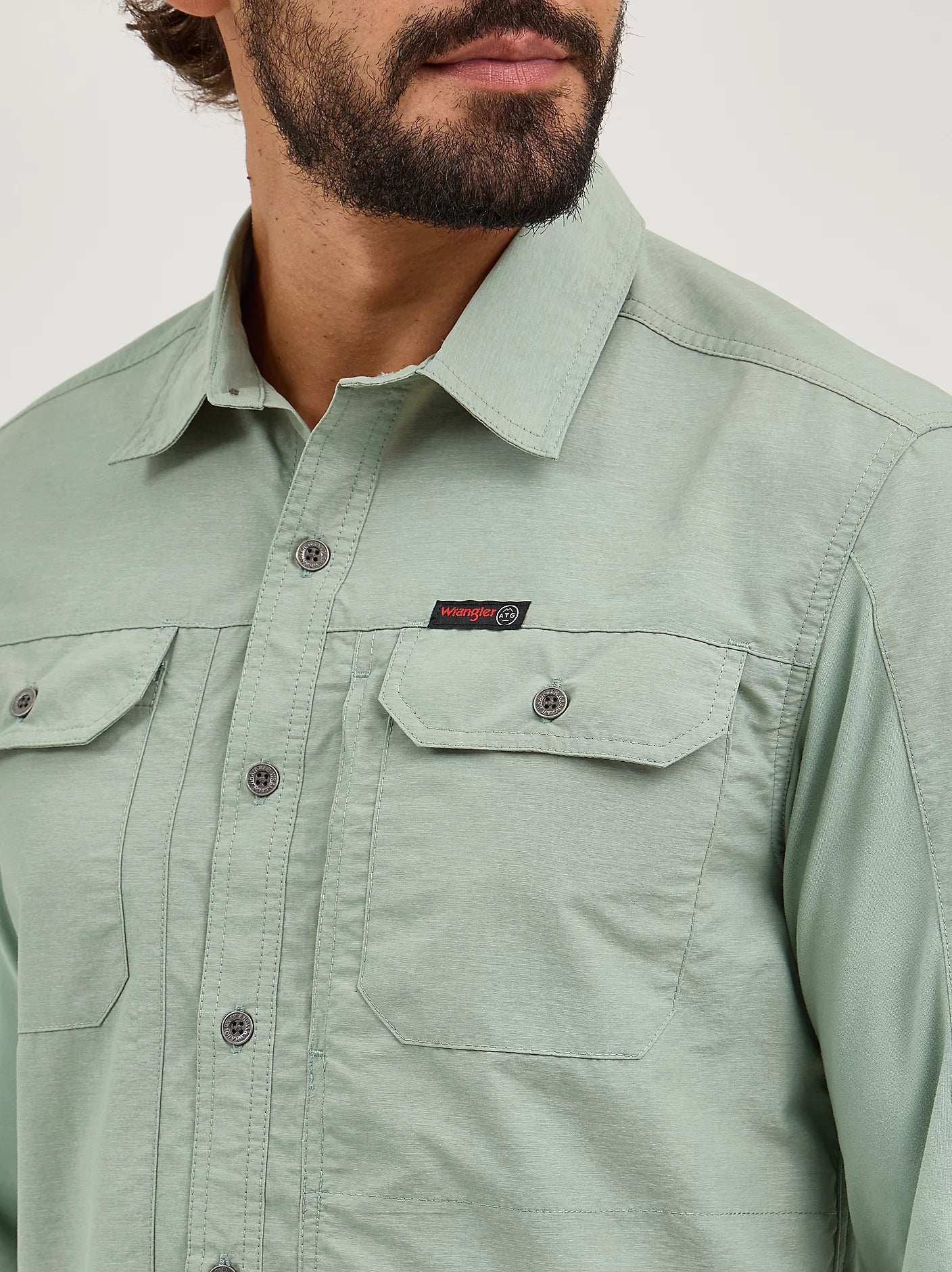 Wrangler 112360528 ATG Men's Mix Material Shirt