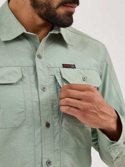 Wrangler 112360528 ATG Men's Mix Material Shirt