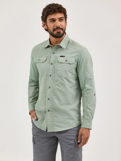 Wrangler 112360528 ATG Men's Mix Material Shirt