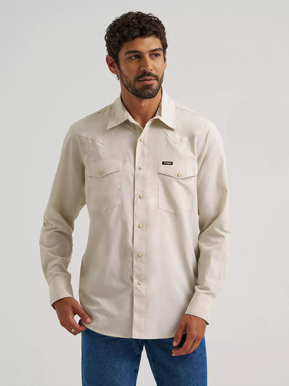 Wrangler Pelican All Terrain Gear Drover Utility Shirt