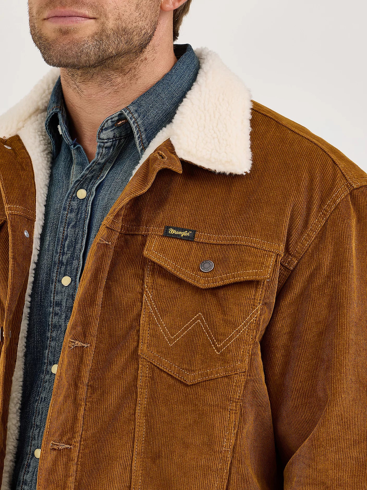 Wrangler Cowboy Cut Sherpa Lined Corduroy Jacket