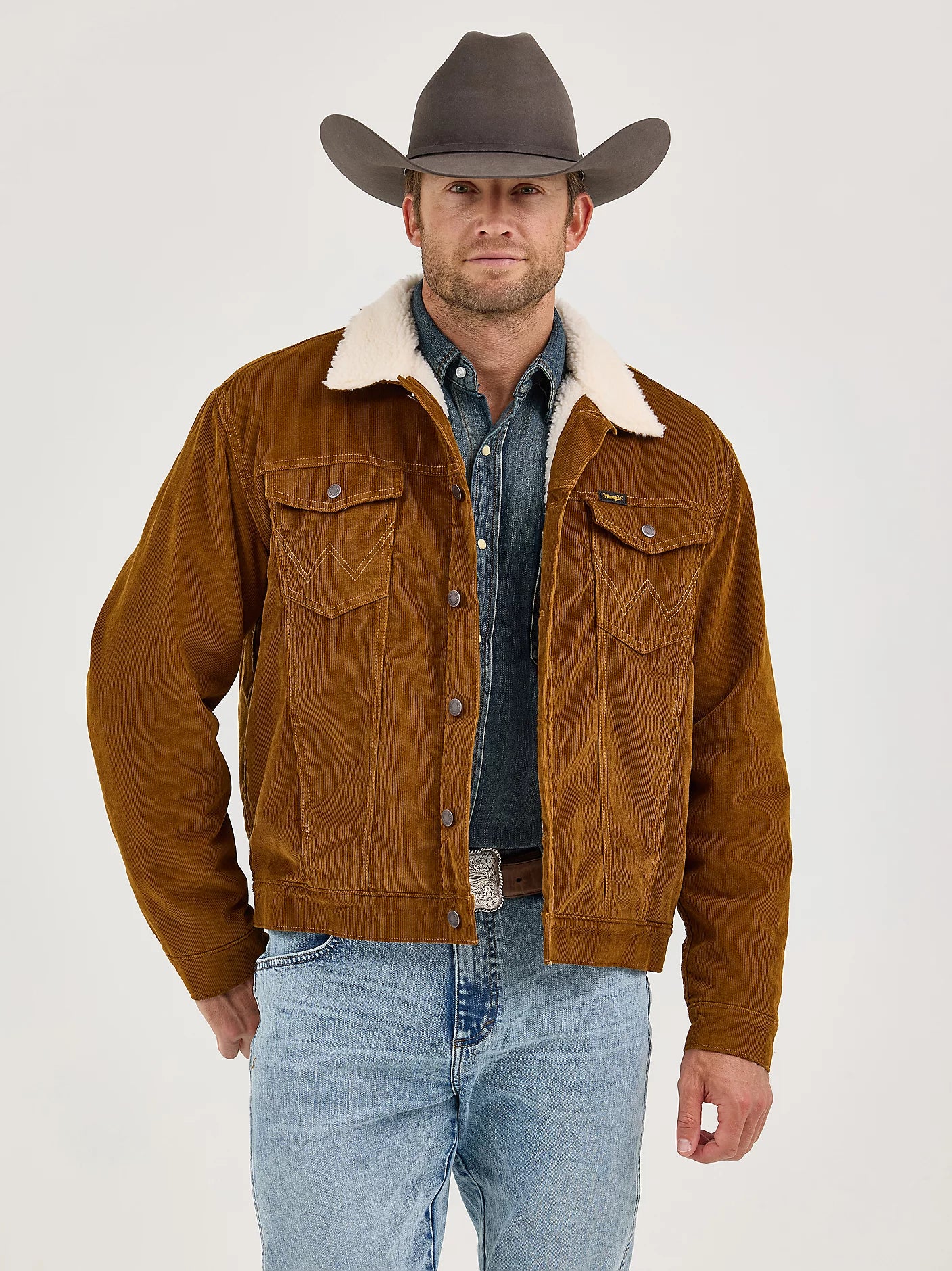 Wrangler Cowboy Cut Sherpa Lined Corduroy Jacket