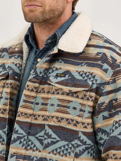 Wrangler Sherpa Lined Jacquard Print Jacket