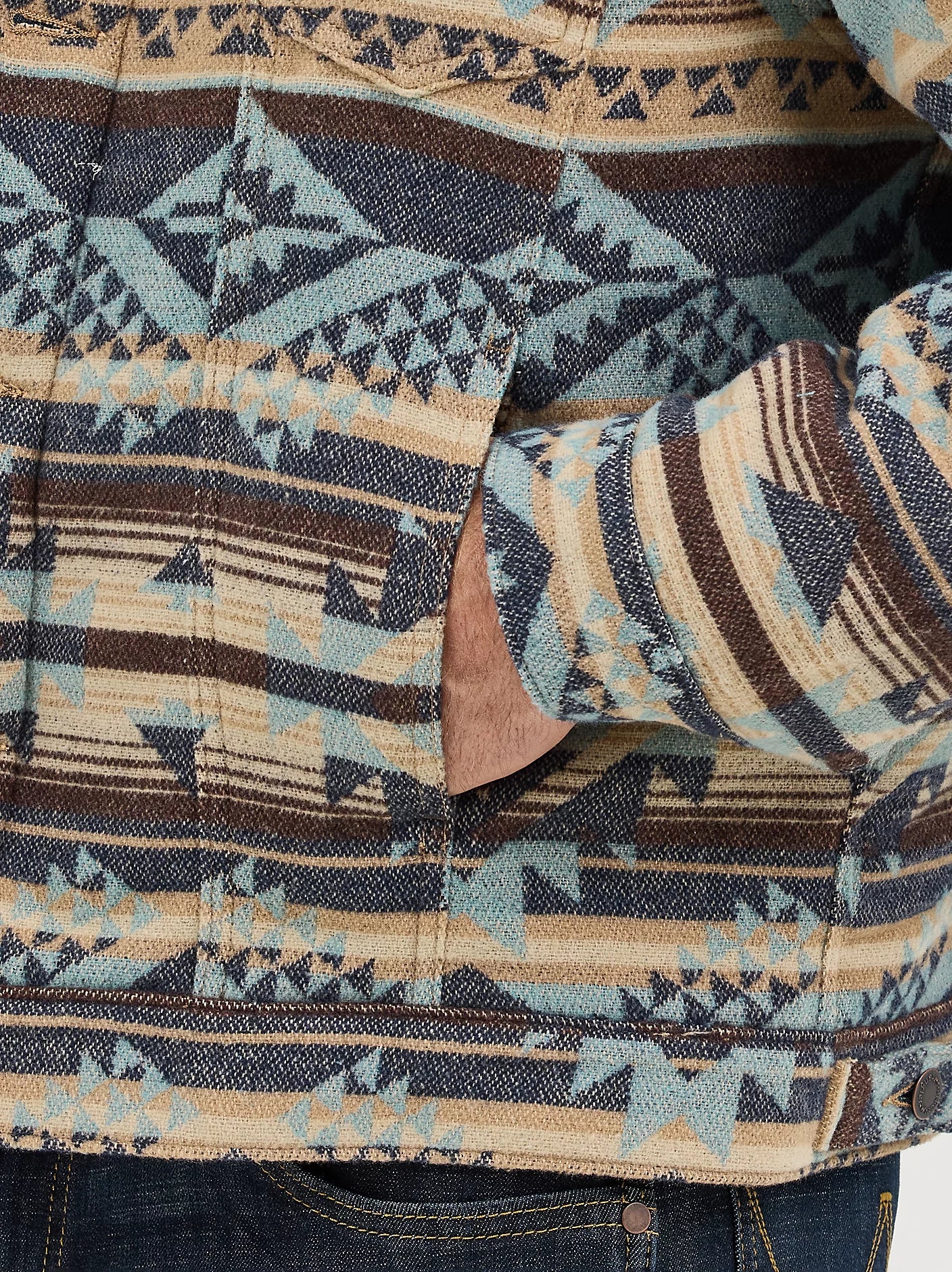 Wrangler Sherpa Lined Jacquard Print Jacket