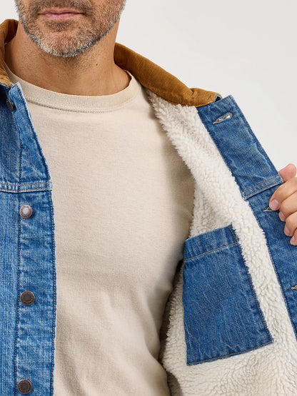 Wrangler Straight Yoke Sherpa Lined Denim Jacket