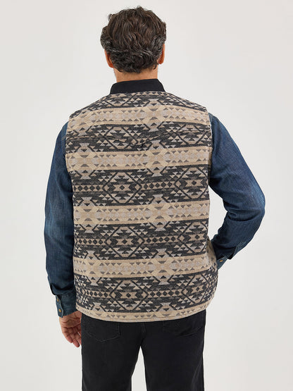 Wrangler Sherpa Lined Jacquard Vest