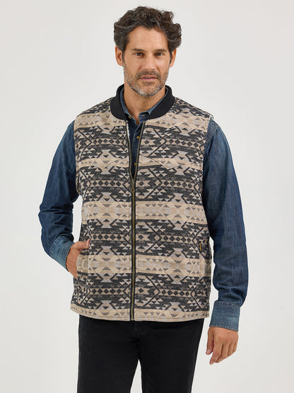 Wrangler Sherpa Lined Jacquard Vest