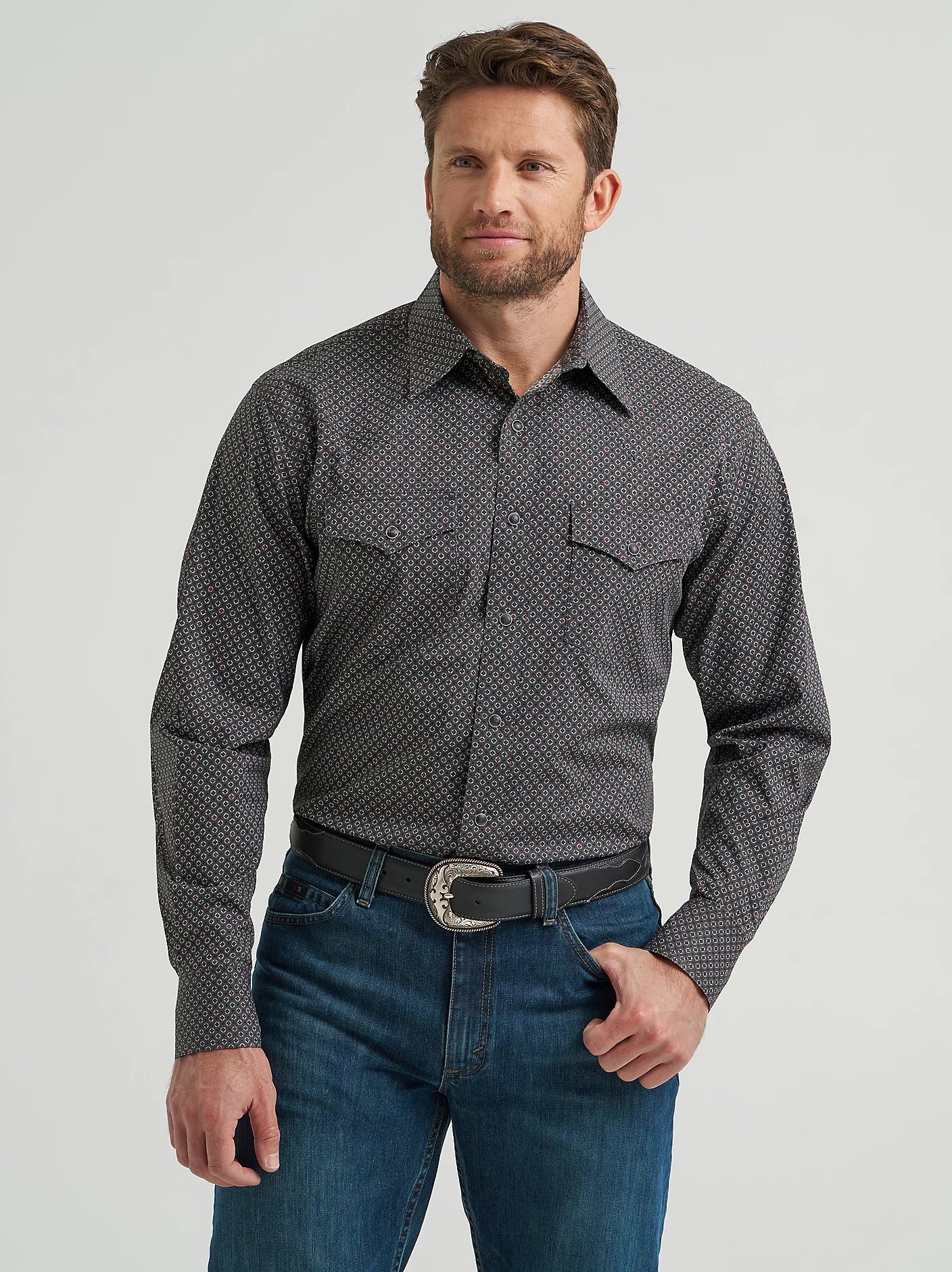 Wrangler 20X Competion Advance Comfort Dark Shadow Snap Shirt