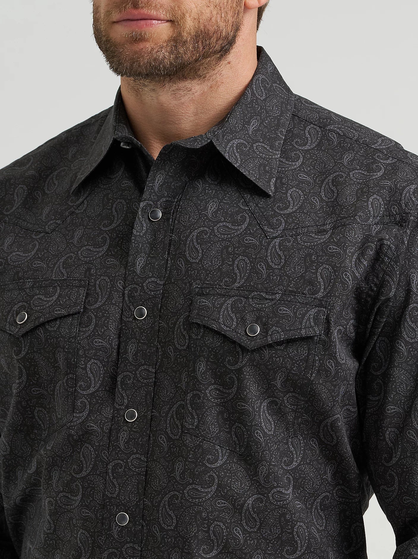 Wrangler 20X® Competition Black Paisley Advanced Comfort Snap Shirt