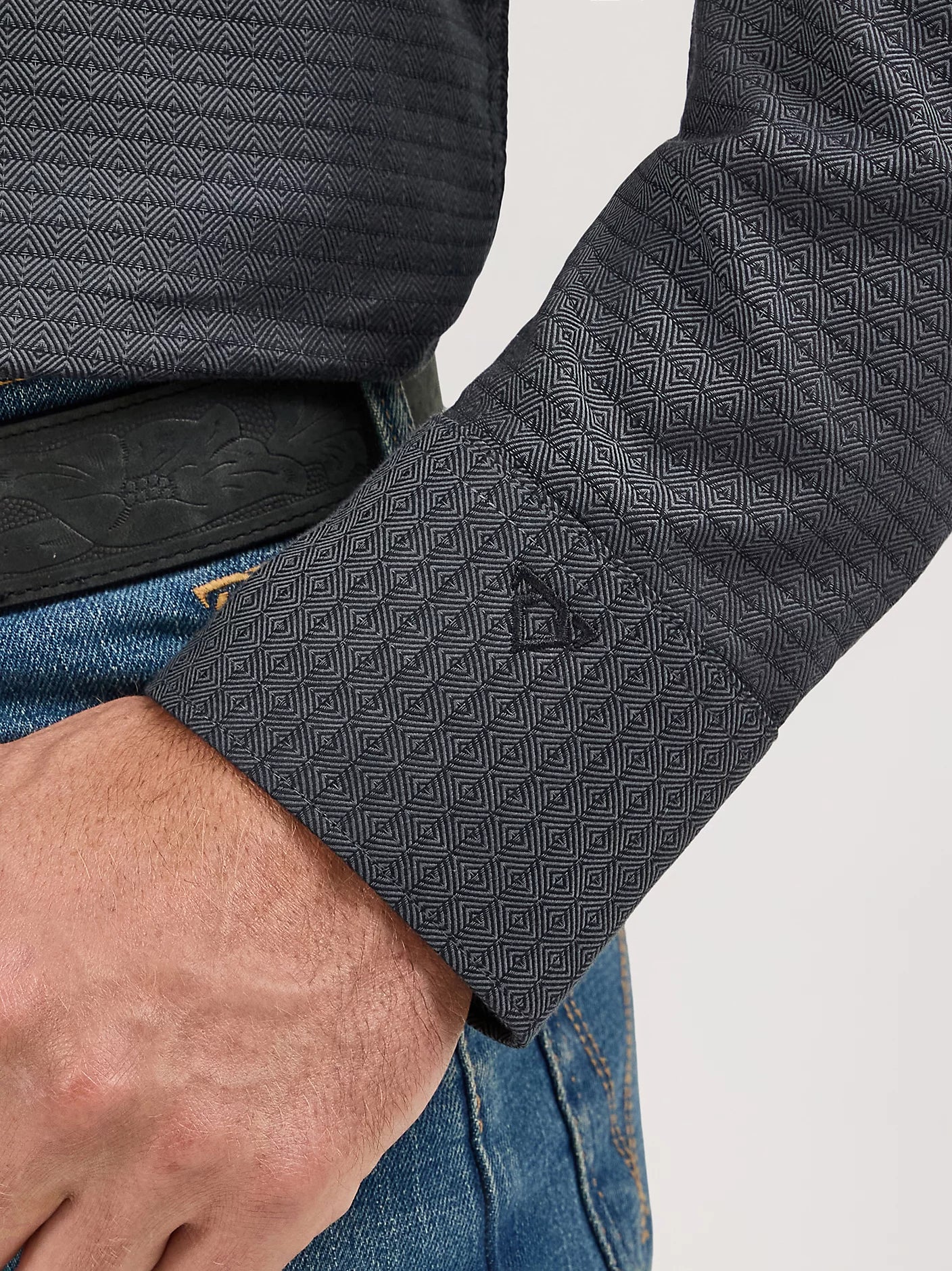 Wrangler Cody Johnson Black Shadow Button Down Shirt