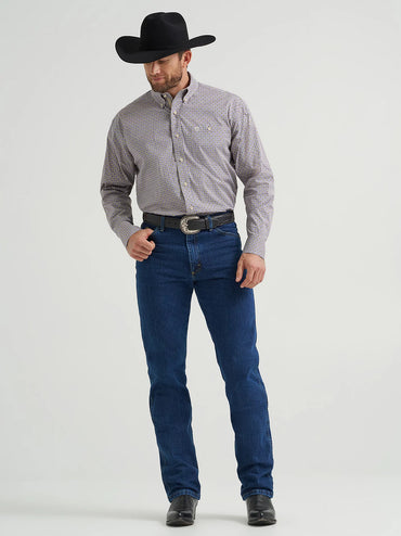 Wrangler George Strait Blue Sky Diamond Button Down Shirt