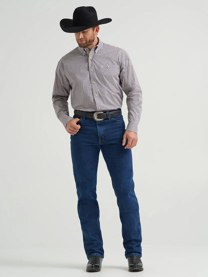 Wrangler George Strait Blue Sky Diamond Button Down Shirt