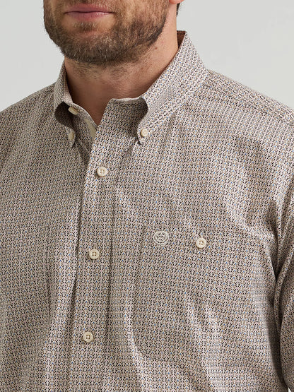 Wrangler George Strait Nouveau Brown Button Down Shirt