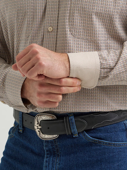 Wrangler George Strait Nouveau Brown Button Down Shirt