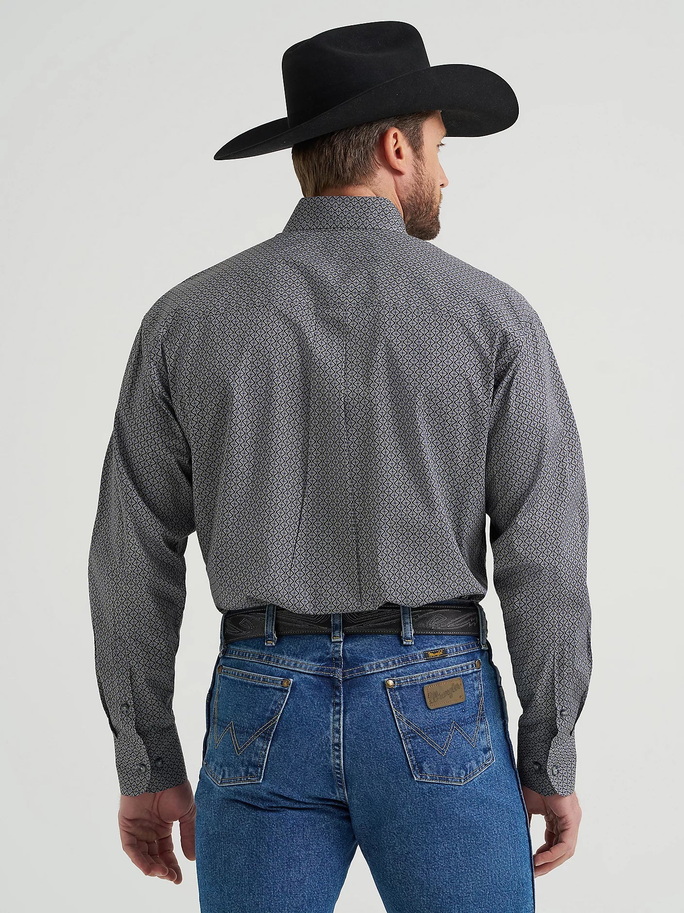 Wrangler George Strait Black Navy Hourglass Button Down Shirt