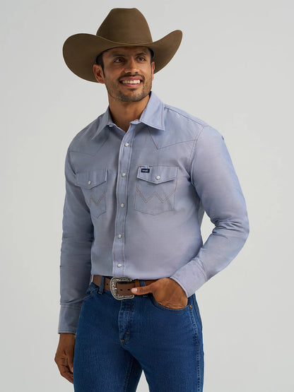 Wrangler Cowboy Cut® Long Sleeve Western Snap Chambray Work Shirt