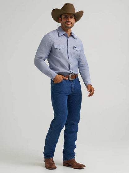 Wrangler Cowboy Cut® Long Sleeve Western Snap Chambray Work Shirt
