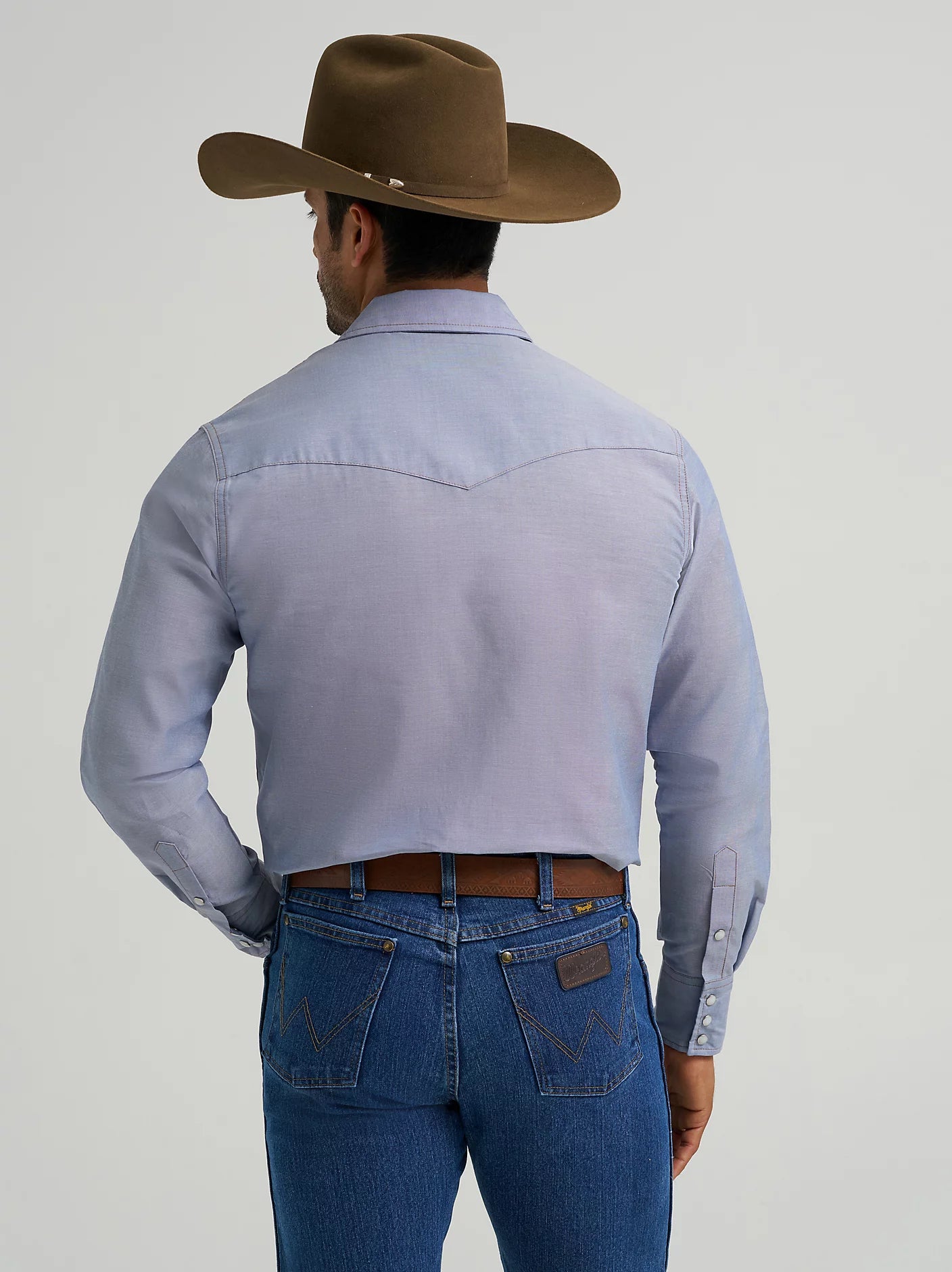 Wrangler Cowboy Cut® Long Sleeve Western Snap Chambray Work Shirt