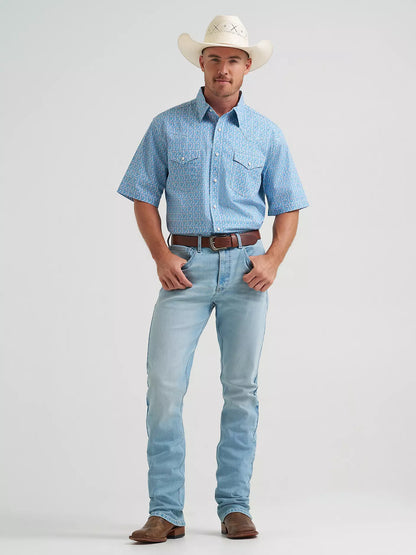 Men's 20X® Competition Advanced Comfort Blue Jay Short Sleeve Western Snap Shirt