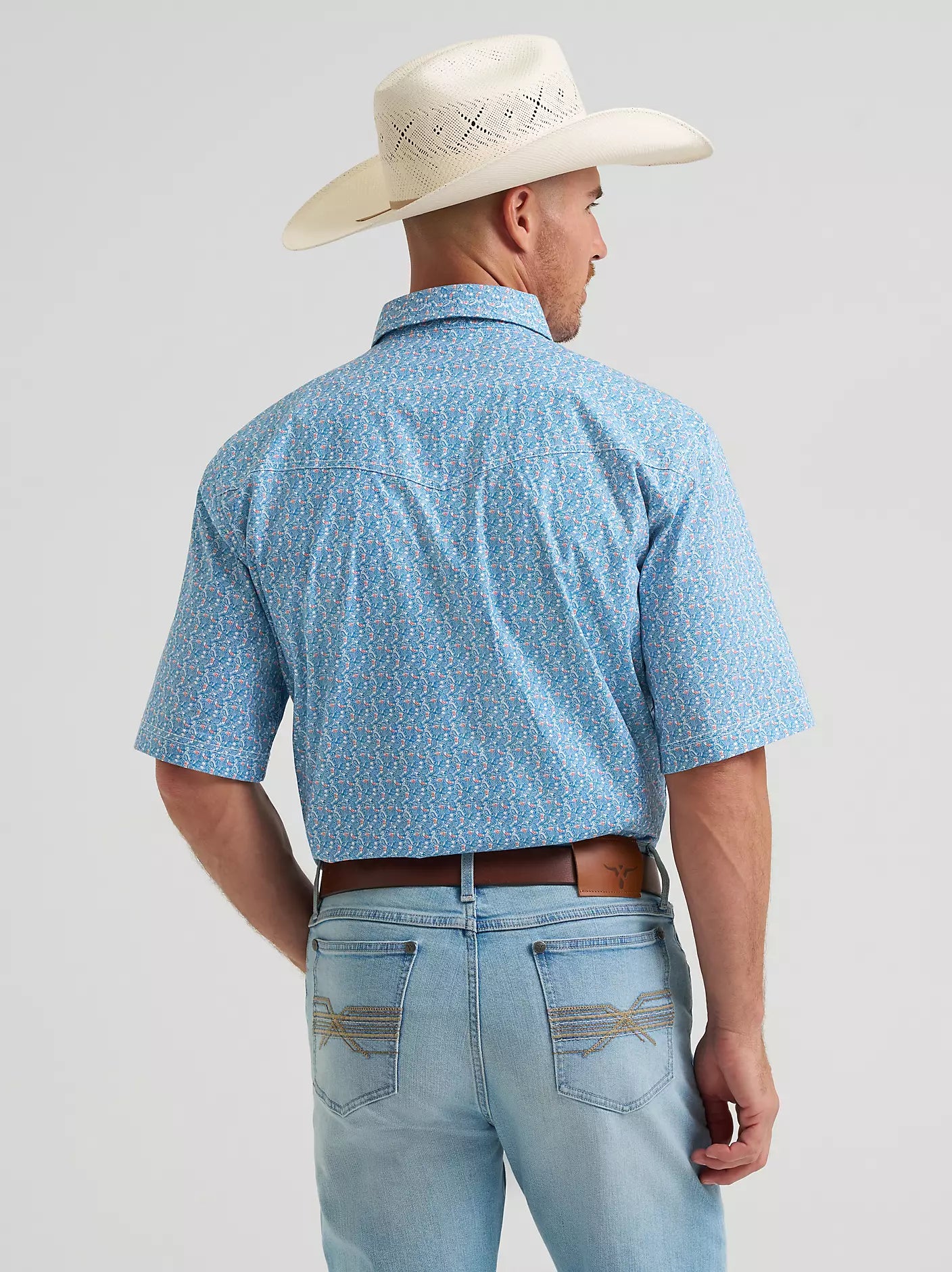 Men's 20X® Competition Advanced Comfort Blue Jay Short Sleeve Western Snap Shirt