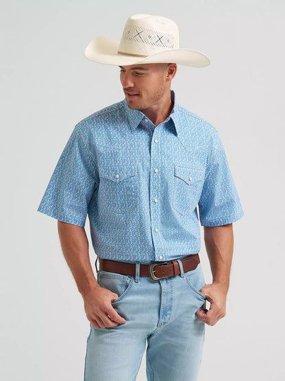 Men's 20X® Competition Advanced Comfort Blue Jay Short Sleeve Western Snap Shirt