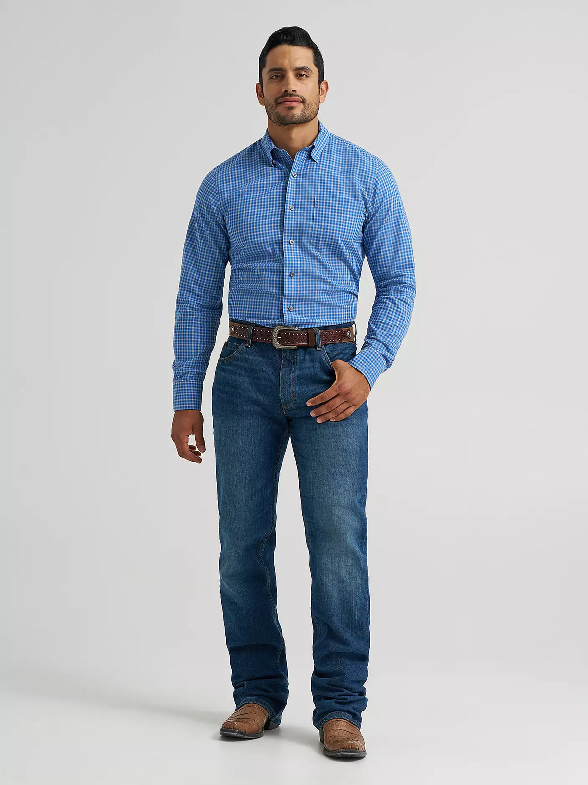 Wrangler Men's Blue Ridge Cody Johnson One Pocket Button Down Shirt
