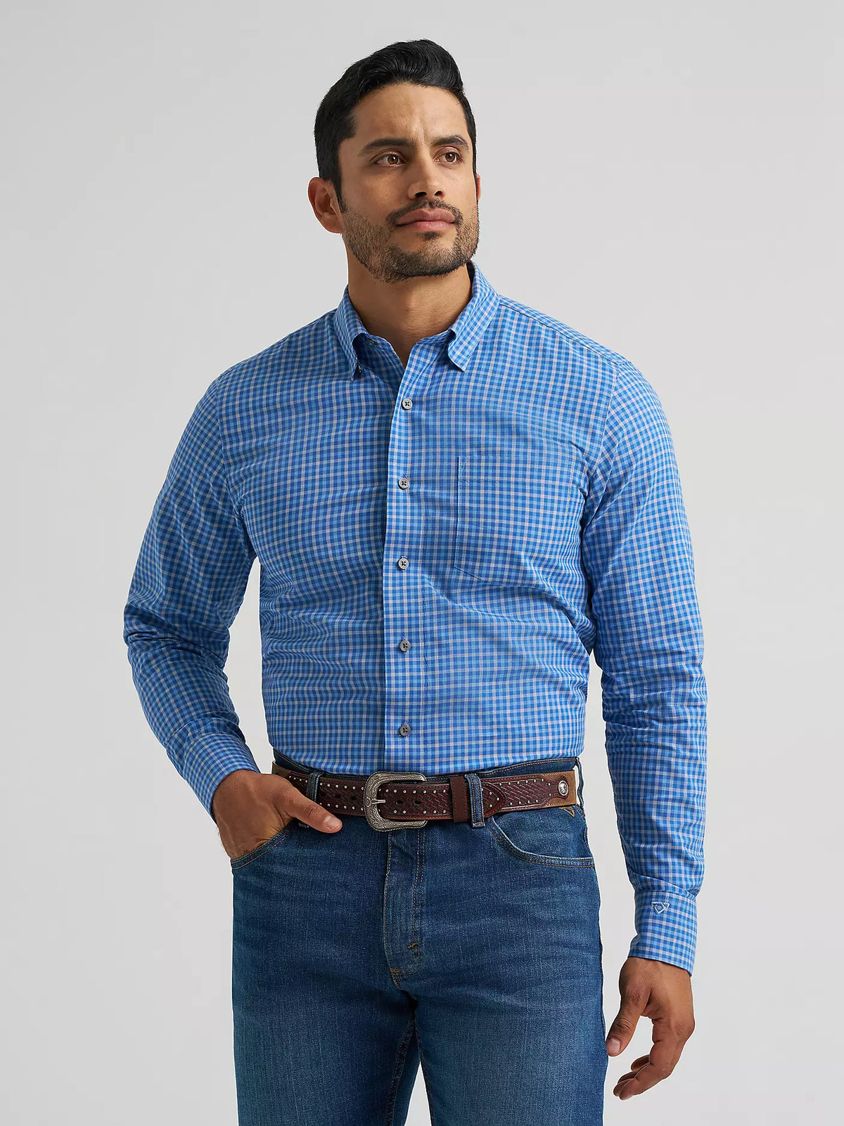 Wrangler Men's Blue Ridge Cody Johnson One Pocket Button Down Shirt