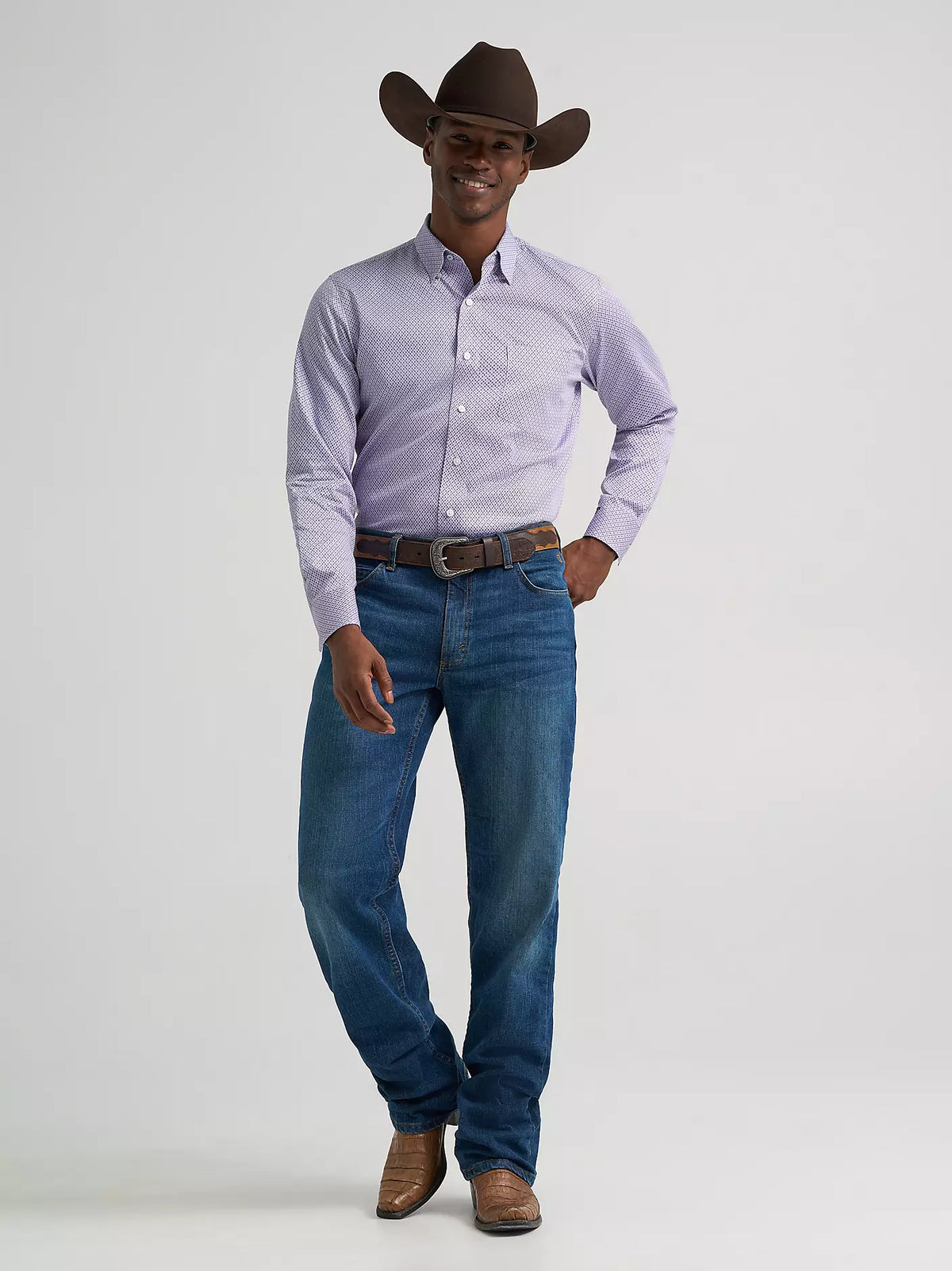 Wrangler Men's Cody Johnson One Pocket Button Down Shirt
