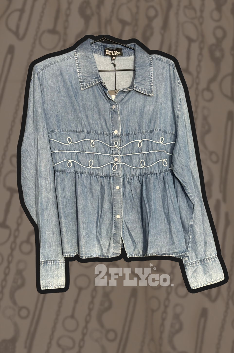 Loopty Lou Denim Peplum