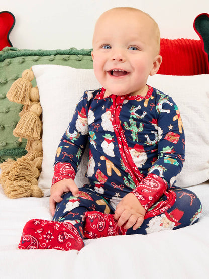 SoftSnooze™ Baby Santa Footie Pajamas